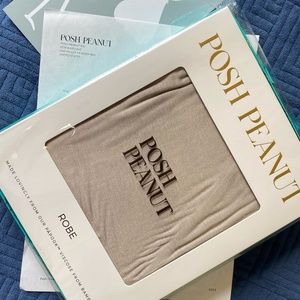 Posh Peanut Mommy Robe - color taupe - Soft Bamboo Size L - NWOT